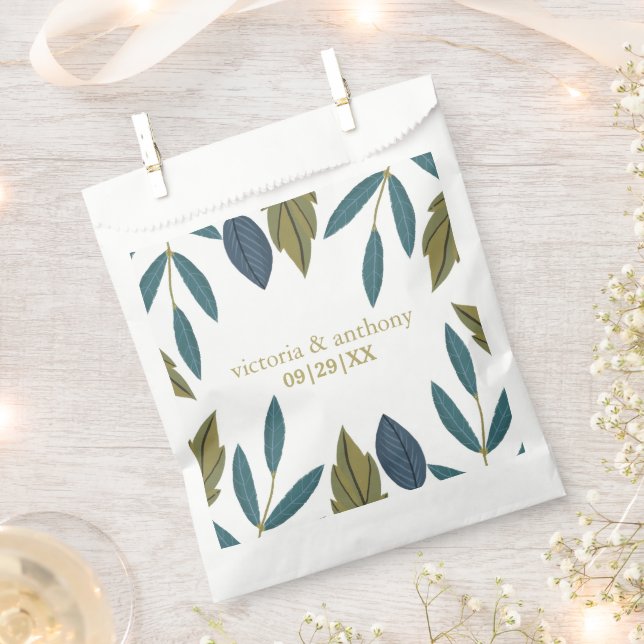 Rustikale Leaf-Blumenhochzeit Geschenktütchen (Ausgeschnitten)