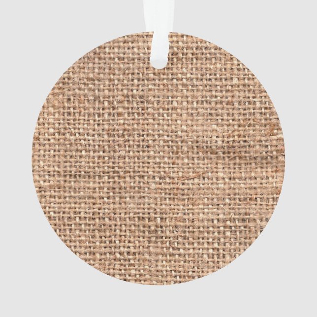 Rustikale Leinwand-Beschaffenheit Browns Ornament (Rückseite)
