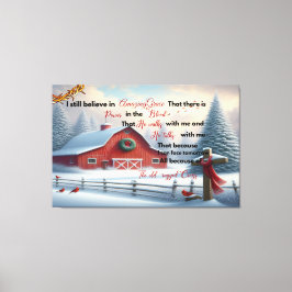 Rustikale Leinwand Ich glaube noch an Phantastisch