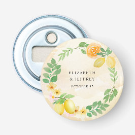 Rustikale Lemon Citrus Boho Sommerhochzeit Flaschenöffner