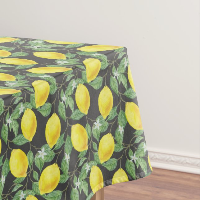 Rustikale Lemon Muster graue Küche Tischdecke (Beispiel)