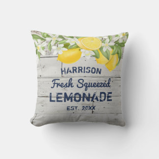 Rustikale Lemonade-Familienname-Kissen Kissen