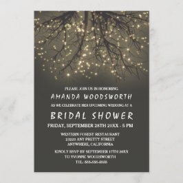 Rustikale Lichter Tree Bridal Einladungen