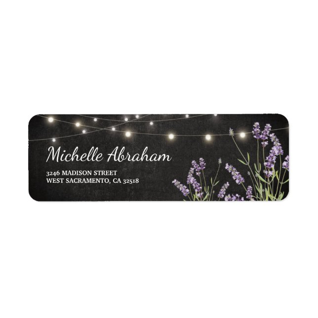 Rustikale Lichterkette mit Lavendel-Twinkle-Lights (Vorne)