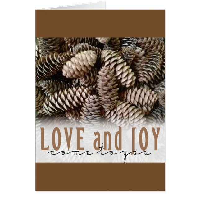 Rustikale Liebe und Joy Pine Cone (Vorne)