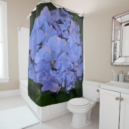 Rustikale Lila Hydrangea makrophylla Duschvorhang