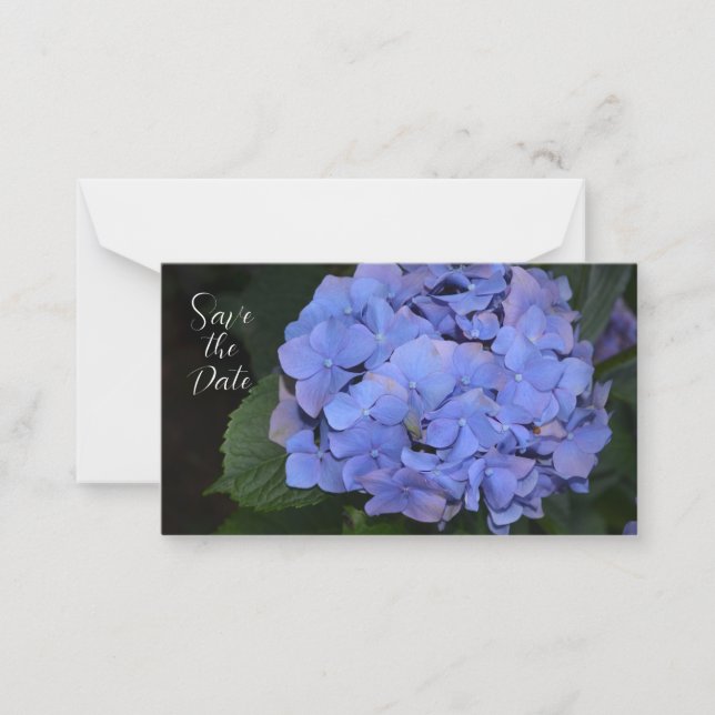 Rustikale Lila Hydrangea makrophylla Mitteilungskarte (Vorderseite)