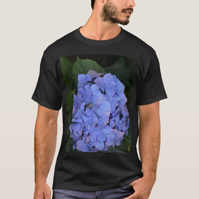 Rustikale Lila Hydrangea makrophylla T-Shirt (Vorderseite)