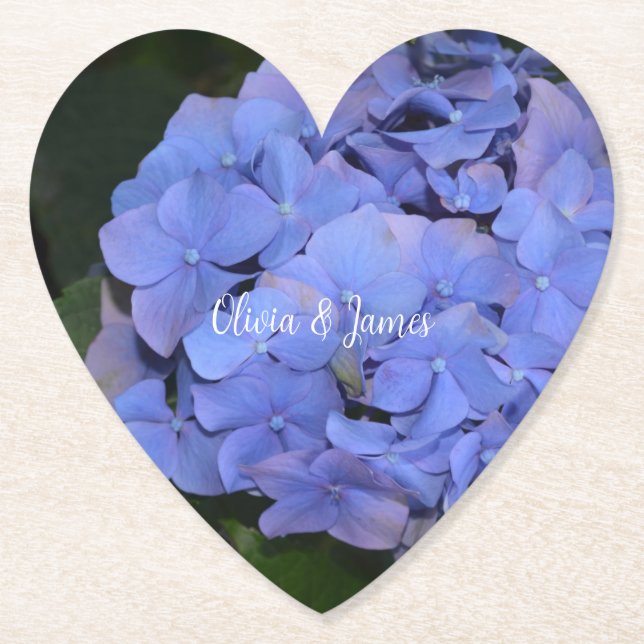 Rustikale Lila Hydrangea makrophylla Untersetzer (Vorderseite)