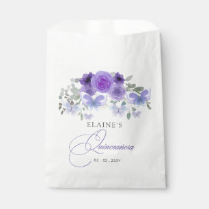 Rustikale Lila Lilac Butterfliegen Quinceanera Geschenktütchen
