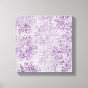 rustikale lila, Shabby Chic, blasse Lavendelfloral Leinwanddruck