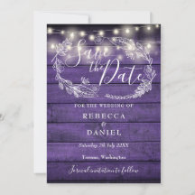 Rustikale Lila String Lights Blumenhochzeit Foto