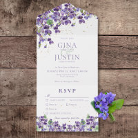 Rustikale Lila Violets