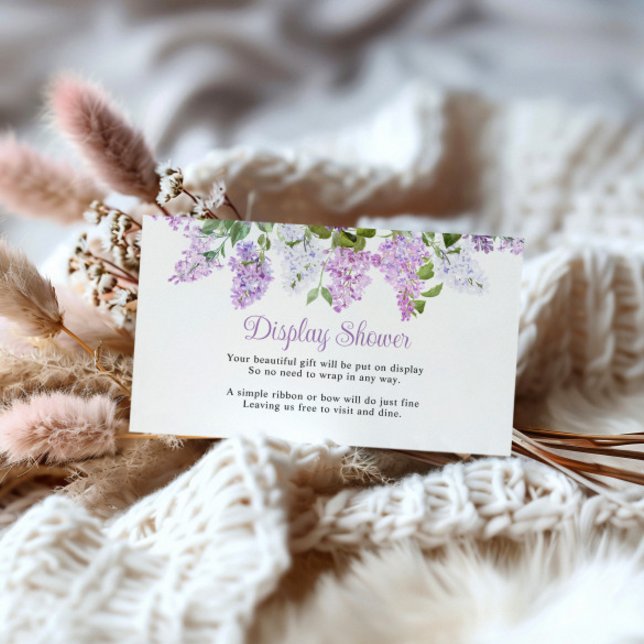 Rustikale Lilac-Blume Display-Dusche Begleitkarte (Von Creator hochgeladen)