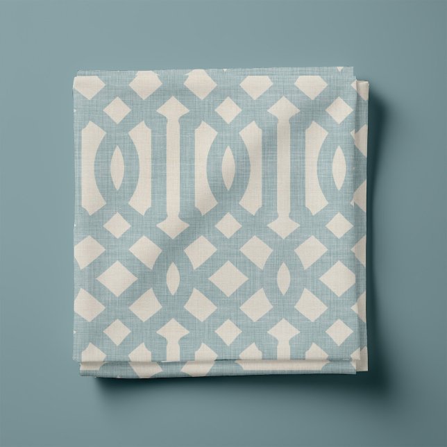 Rustikale Linen Beige und Blauer Trellis Stoff (Von Creator hochgeladen)