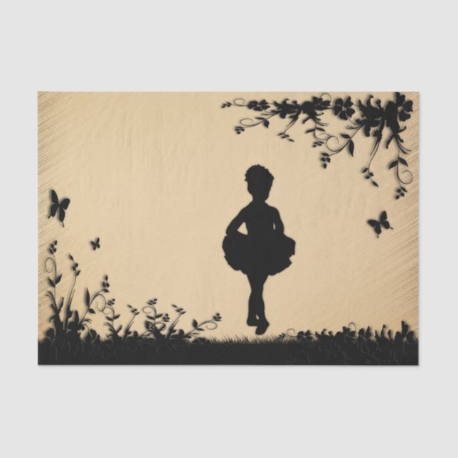 Rustikale Littlest Ballerina Seidenpapier (Vorderseite)