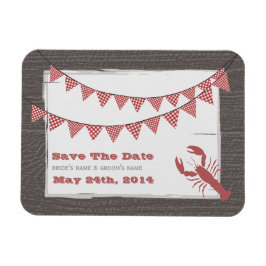 Rustikale Lobster & Gingham retten das Date Magnet