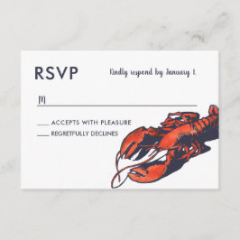 Rustikale Lobster Hochzeitssuite RSVP Karte