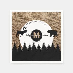 Rustikale Lumberjack Camping Adventure Baby Dusche Serviette