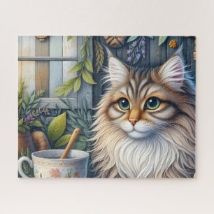 Rustikale Maine Coon Katze