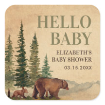 Rustikale Mama & Baby Bear Baby Dusche