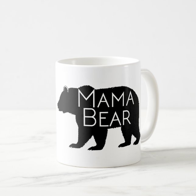 Rustikale Mama-Bären-Tasse Kaffeetasse (VorderseiteRechts)