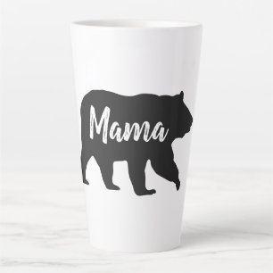 Rustikale Mama Bear Black and White Latte Tasse