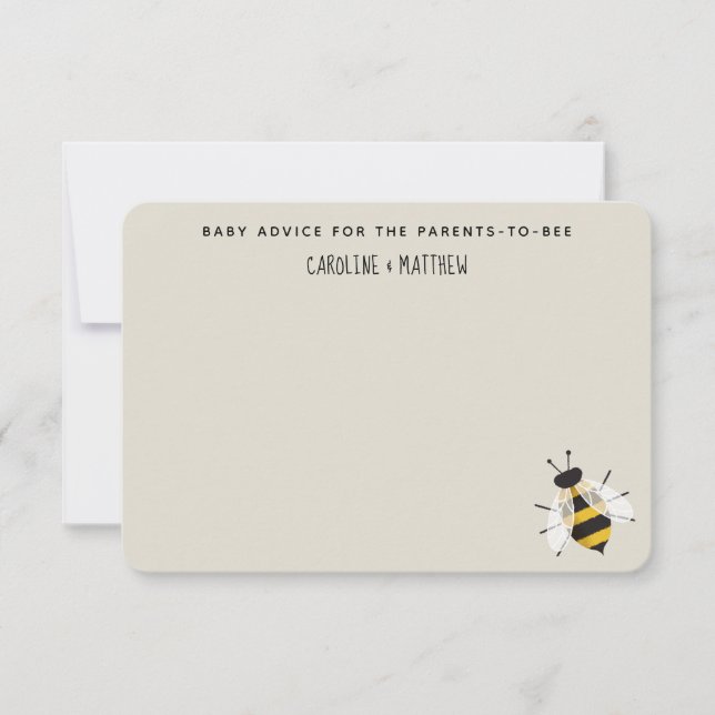 Rustikale Mama to Bee Baby Duschberatungskarte RSVP Karte (Vorderseite)