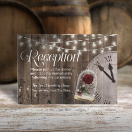 Rustikale Märchenmesse Hochzeit Rose Dome Empfang Einladung