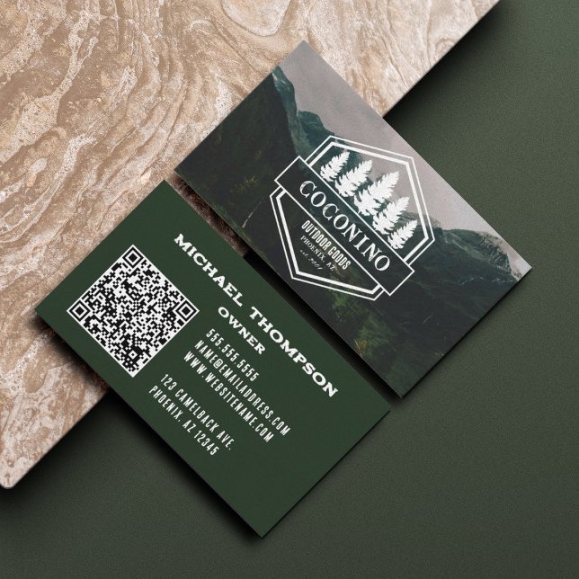 Rustikale Maskulinarwälder Außenanlagen Visitenkarte (Rustic Masculine Forest Mountains Outdoors Business Card)