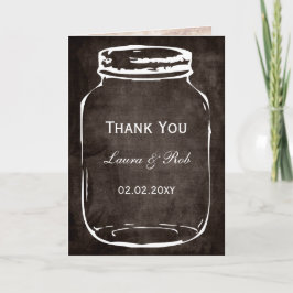 rustikale Mason Glas Hochzeit danke