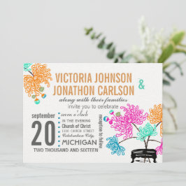 Rustikale Mason Jar Mint Pink Coral Aquamarine Hoc Einladung