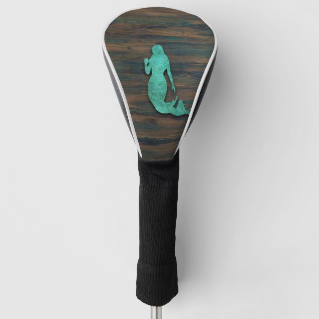 Rustikale Meerjungfrau (aquamarin) Golf Headcover (Vorderseite)