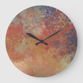 Rustikale, metallisch Inspirierte Kunst Große Wanduhr