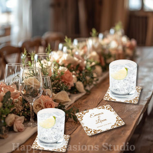 Rustikale mexikanische Hochzeit Papier Untersetzer