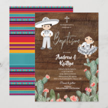 Rustikale mexikanische Silver Charro Boy Girl Twin