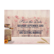 Rustikale Milchdose mit Blume Save the Date