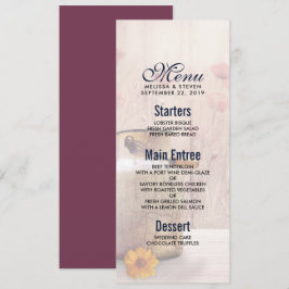 Rustikale Milchkarte zum Hochzeitsmenü Einladung