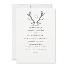 Rustikale Minimal-Antler & Einladung zur Hochzeit