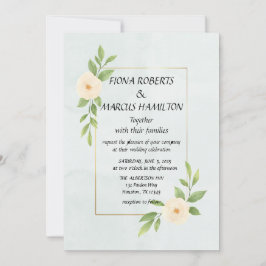 Rustikale Minimalistische Elegante Hochzeit Einlad Einladung