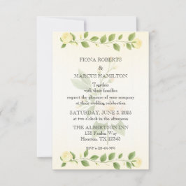 Rustikale Minimalistische Hochzeit RSVP Karte