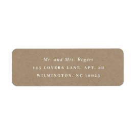 Rustikale, Minimalistische Rücksendeadresse