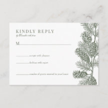 Rustikale Minimalistische Winter-Hochzeitskarten