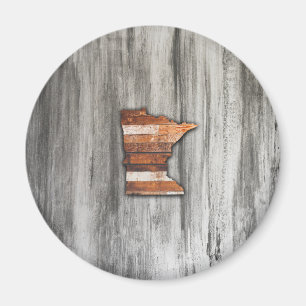 Rustikale Minnesota-Form Magnet