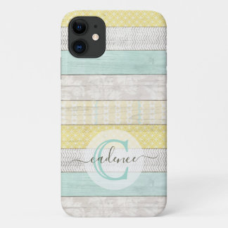 Rustikale Minze & Yellow Boho Geo Moderne Personal Case-Mate iPhone Hülle