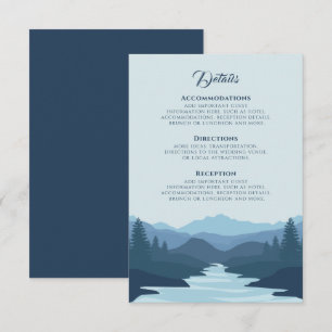 Rustikale Misty Mountains Hochzeitsdetails RSVP Karte