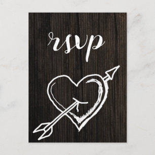 Rustikale Mittelpfeiler Hochzeit Rsvp Postkarten
