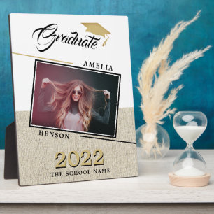 Rustikale Moderne 2022 Graduate Foto Abschluss Fotoplatte