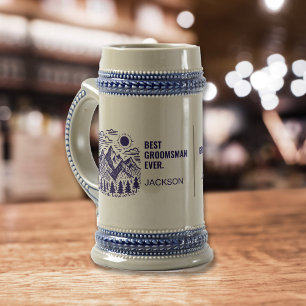 Rustikale moderne Berge individuelle Trauzeugen Bierglas