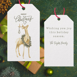 Rustikale Moderne Elegante Weihnachtsmann Geschenkanhänger